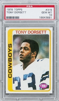 1978 Topps #315 Tony Dorsett Rookie Card - PSA GEM MT 10